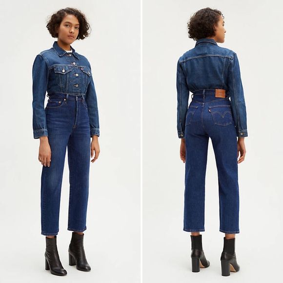 Levi's Denim - Levi’s Ribcage Straight Ankle Jeans Dark Wash Size 28